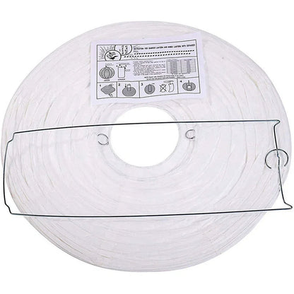 White Chinese Round Paper Lantern Christmas Halloween New Year Festive Party Supplies Wedding Baby Shower Birthday Decoration Good Vibrations