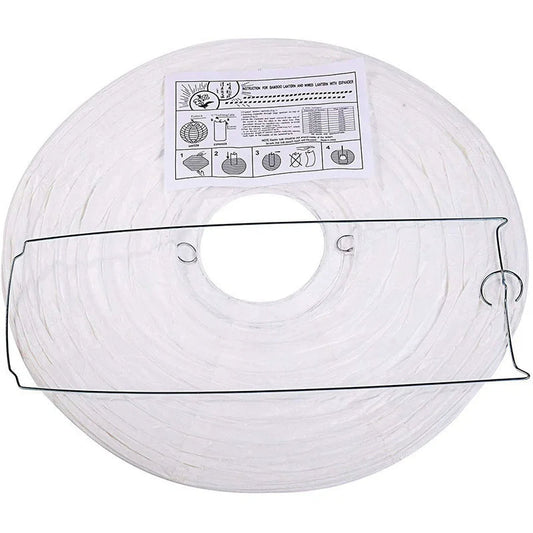 White Chinese Round Paper Lantern Christmas Halloween New Year Festive Party Supplies Wedding Baby Shower Birthday Decoration Good Vibrations