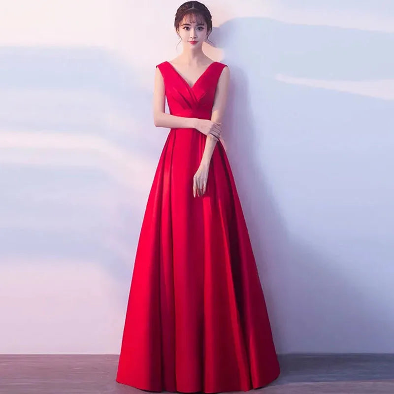 Toast Bridesmaid Evening Dresses Women's 2025 New Fashion Slim Annual Meeting Host Long Dress Female Birthday Party Banquet Dres Good Vibrations