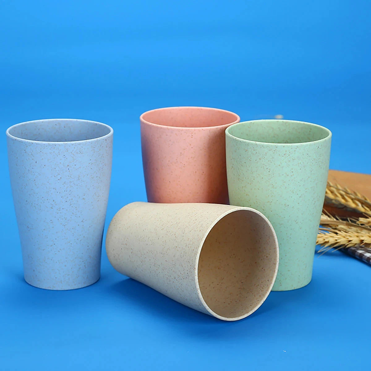 Fork Spoon Chopsticks Bowls Cup Dish Dinnerware Set High Grade Wheat Straw Tableware Children's Unbreakable Dishes Camping Set Good Vibrations