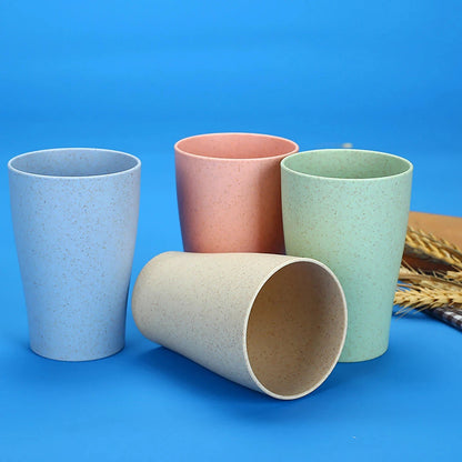 Fork Spoon Chopsticks Bowls Cup Dish Dinnerware Set High Grade Wheat Straw Tableware Children's Unbreakable Dishes Camping Set Good Vibrations