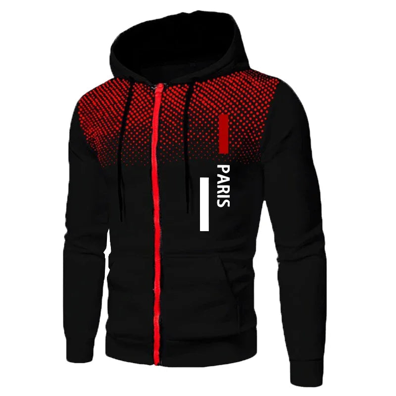 Men's Sportswear Hooded Sweatshirt and Sweatpants Urban Casual Sporty Zipper Hoodie Jogging Suit Fall/winter Training Outfits Good Vibrations