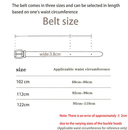 Western Style Printed Solid Color Pu Belt Buckle, Retro Casual Women's Belt, Classic Jeans Decorative Belt Good Vibrations