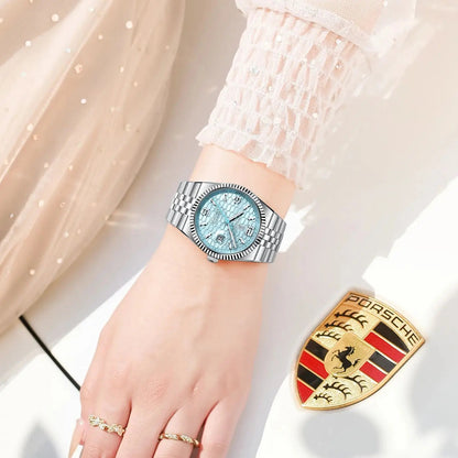 POEDAGAR Elegant Women's Watches High Quality Luxury Watch For Ladies Luminous Waterproof Date Women Quartz WristWatch Reloj+Box Good Vibrations
