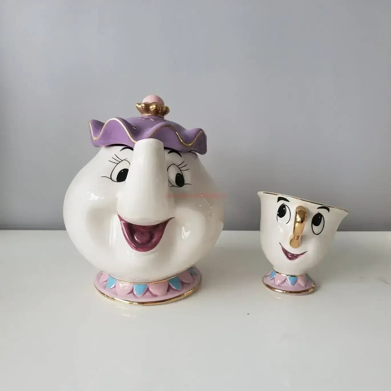 Disney Teapot Cute Cartoon Beauty And The Beast Coffee Pots Mug Mrs Potts Chip Cup Tea Cup Pots One Tea Set Droshipping Desk Gif Good Vibrations Adult Super Store