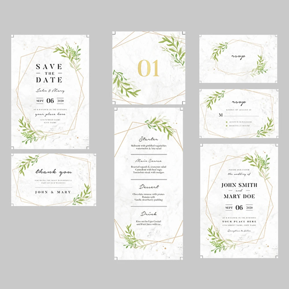 50pcs Personalized Print Wedding Invitation Insert Reception Reply RSVP Wishing Well Table Card Thank You Cards Menu IC101 Good Vibrations