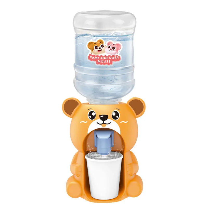 Kids Mini Dual Water Dispenser Toy Cute Water Juice Milk Drinking Fountain Simulation Kitchen Toys for Boys Girls Gift Good Vibrations