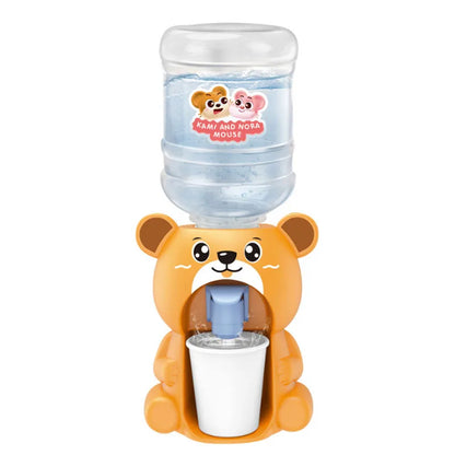Kids Mini Dual Water Dispenser Toy Cute Water Juice Milk Drinking Fountain Simulation Kitchen Toys for Boys Girls Gift Good Vibrations
