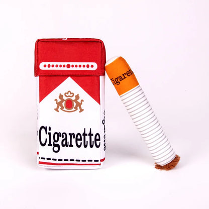 Cigarettes Dog Toy Imitation Cigar Chew Toy Interactive Plush Dog Chew Toy Funny Stuffed Dog Toys Novelty for Chewing Teething Good Vibrations
