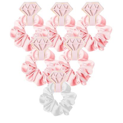 12/6pcs Wedding Bridesmaid Gifts Bridesmaid Hair Ties Scrunchies Heart Shaped Sunglasses Bachelorette Hen Party Bridal Favors Good Vibrations