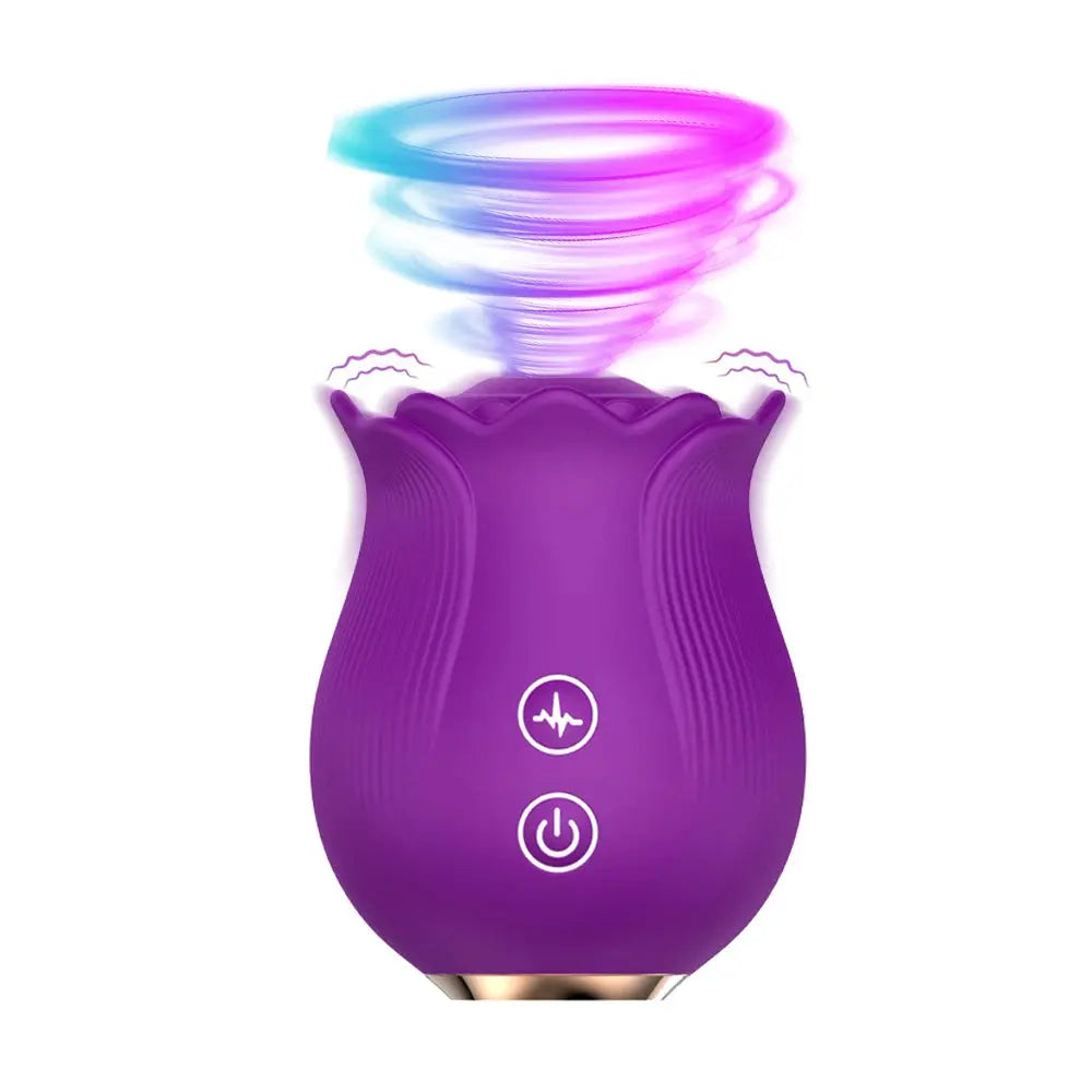 Rose Sucking Thrusting Dildo Vibrator for Women Nipple Clit Stimulator Vibrating Egg Tongue Licking Clitoris Sucker Sex Toy Good Vibrations Adult Super Store