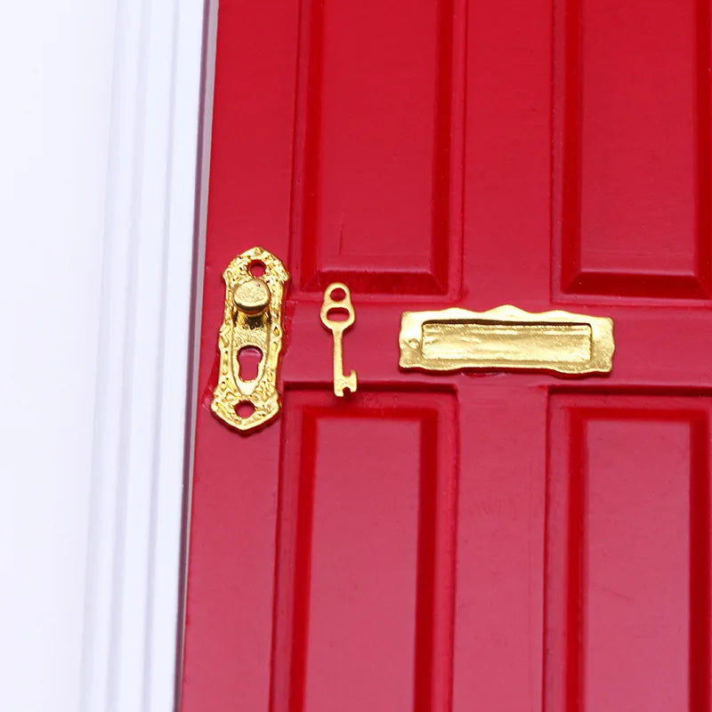 1PC Dollhouse Christmas Wooden Pointed Top Door And Square Door BJD Simulation Model For Miniature Furniture Scene Decoration Good Vibrations