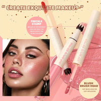2 in 1 Freckle Blush Multi-pen Natural Wild Freckles + Atmospheric Blush Natural Color Rendering Double Head Double Effect Good Vibrations
