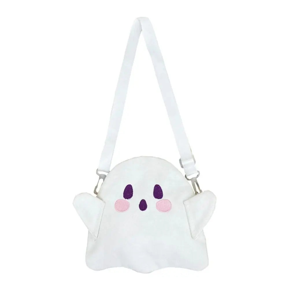 Cute Ghost Kawaii Cartoon Funny Canvas Bag Plush Bag Fashion Casual All Match Messenger Bag Shoulder Bags Women Bag Purse Good Vibrations