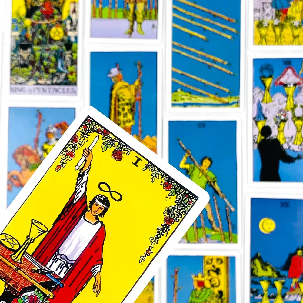 English/Spanish Version Classic The Rider Tarot Card Prediction Divination Board Game Toy Holiday Games Waite Tarot Deck Booklet Good Vibrations