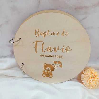 Guestbook for Baby Custom Wooden Guest Book Sign Baby Shower Decorations Birthday Party Supplies Wedding Ideas DIY Adult Kids Good Vibrations