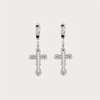 Cross necklace set, women's shell pearl, personalized minimalist necklace, punk style cross, gold-plated color preservation Good Vibrations