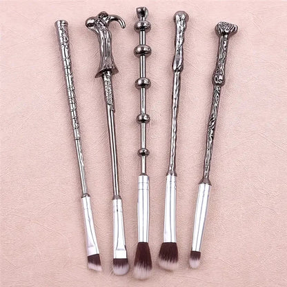 Magic Wand Makeup Brushes Set - 5pcs Foundation Blending Blush Eyeshadow Lip Powder Brush Beauty Tools Good Vibrations