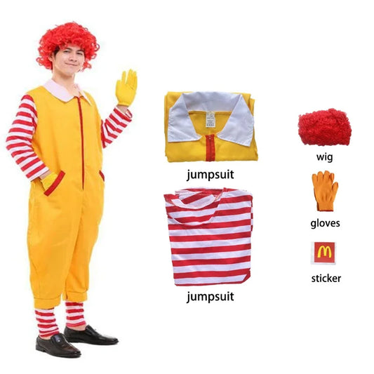 Cosplay Costumes Party Stage Performance Clothing for Kids Halloween Parent-Child Yellow Clown Costume Good Vibrations