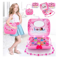 Baby Girls Make Up Set Toys Pretend Play Cosmetic Bag Beauty Hair Salon Toy Eye Shadow Makeup Tools Children Pretend Play Toys Good Vibrations