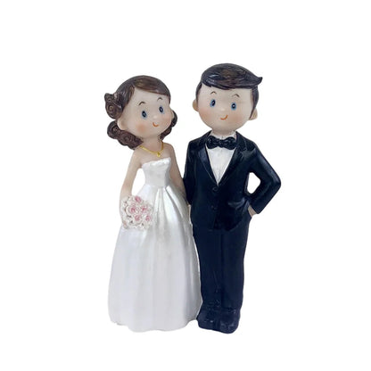 2025 Cake Toppers Dolls Bride and Groom Figurines Funny Wedding Cake Toppers Stand Topper Decoration Supplies Marry Figurine Good Vibrations