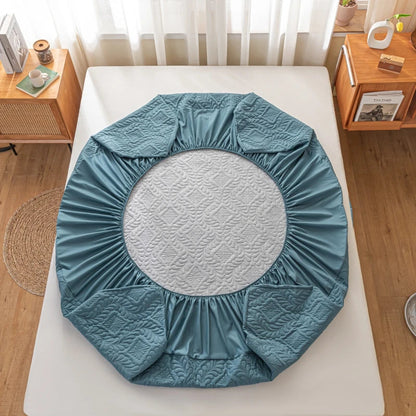 Waterproof Fitted Sheet Quilted Mattress Cover Mattress Protector for Home Hotel Twin Full Quuen King 160x200 140x200 Bed Cover Good Vibrations