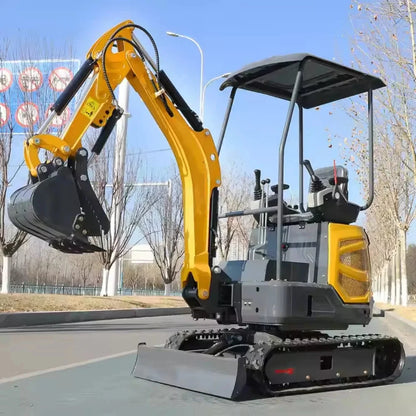 Mini Excavator 1.5 ton 1.8 ton Customized Free Shipping Multi-function  Kubota Engine Digger Small Crawler Farm Excavators Home Good Vibrations