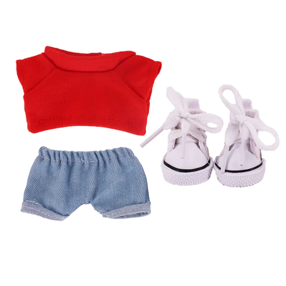 Doll Clothes Set For labubu 17cm Plush Doll Accessories Girl's Toys Birthday And Christmas Gifts - Good Vibrations