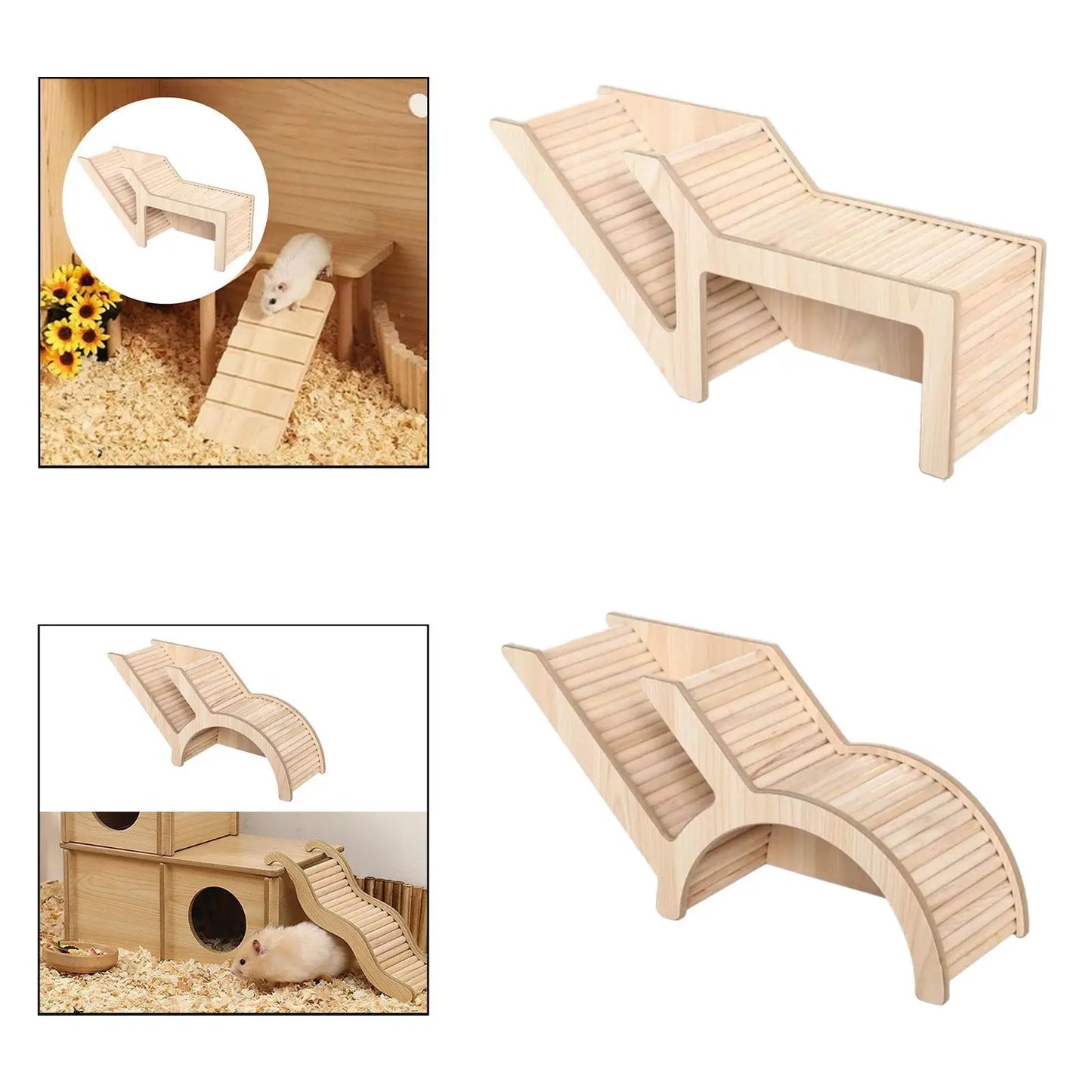 Wooden Hamster House,Hamster Hideout,Small Pet Castle Home,Wood Small Animal Good Vibrations