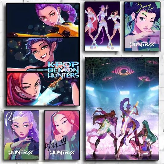 Anime K-Kpop D-Demon Hunter Poster High Quality Print Home Decor Wall Art Mural Room Bar Decoration Good Vibrations