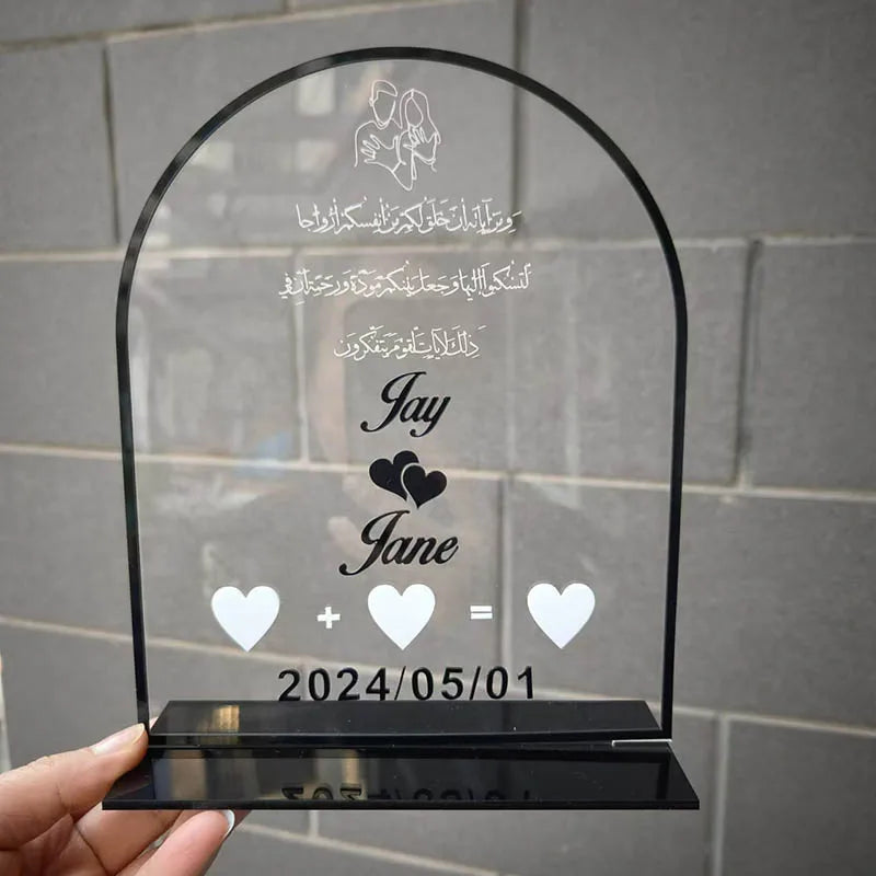 Personalized Wedding Acrylic Thumb Board Wedding Welcome Sign Mirror Acrylic Frame Wedding Party Decor Favor Enrich Your Wedding Good Vibrations