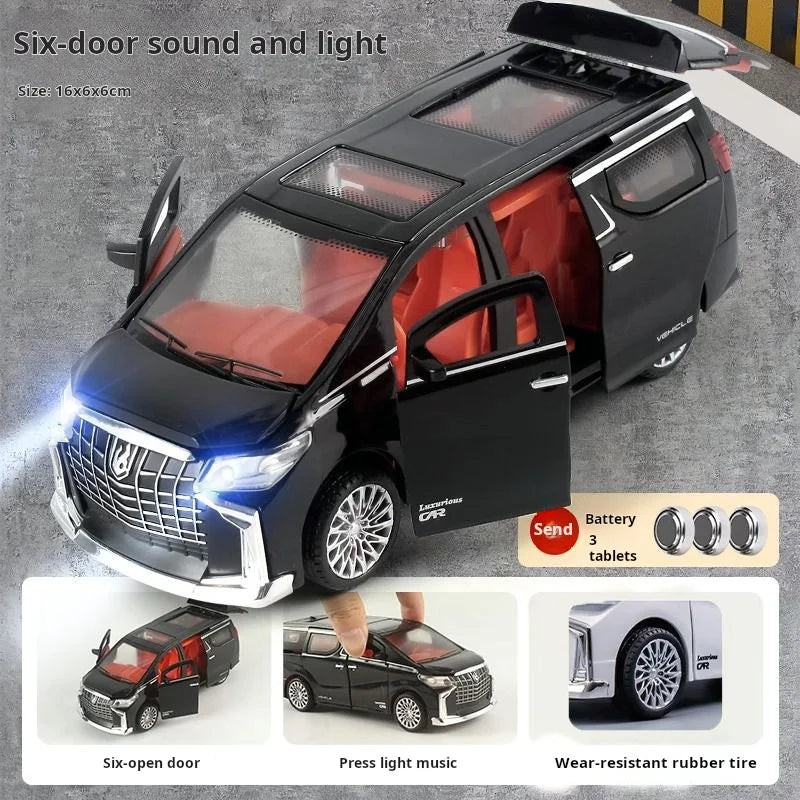 1:32 Children's Inertia Pull-back Car Toy with Lighting Sound Simulation Commercial Car Model Boy Gift Toy Car Kids Holiday Gift Good Vibrations
