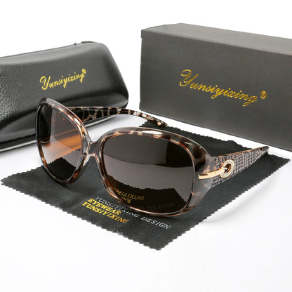 YSYX Polarized Women's Sunglasses Brand Designer Sun Glasses Fashion Classic Big Frame Glass Female Vintage Oculos De Sol ST2012 Good Vibrations