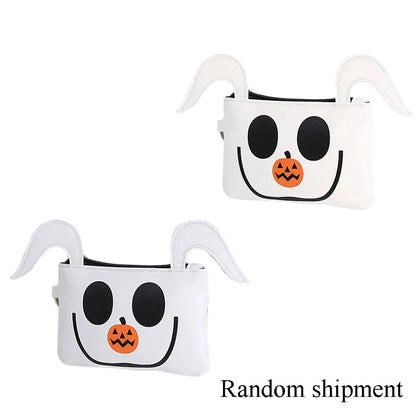 Halloween Pattern Coin Purse For Women Card Wallet Students Multi Pocket Zipper Key Bag Portable Lipstick Bank Card Storage Bag Good Vibrations