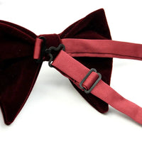Mens Oversized Bow Tie Solid Velvet Bowtie Wedding Party Tuxedo Adjustable Necktie Big Bow Tie Good Vibrations
