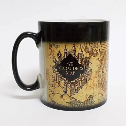 Magic Marauders Map Mug, 11oz, Color Changing Mug, Sensitive Ceramic Coffee Mugs, Tea Cup, Best Gift for Friends, Drinkware Good Vibrations