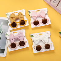 2Pcs/Set Baby Round Sunglasses Children Vintage Sun glasses UV400 Protection Classic Kids Shade Eyewear Summer Hair Accessories Good Vibrations