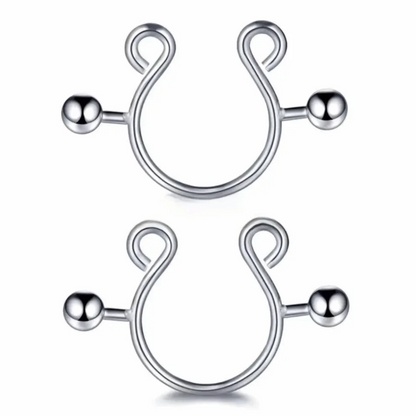 2pcs/set Steel Nipple Clip Rings Round Screw Faux Nipple Faux Nipple Shield Fashion Accessory Clip Design Good Vibrations