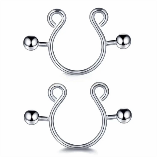 2pcs/set Steel Nipple Clip Rings Round Screw Faux Nipple Faux Nipple Shield Fashion Accessory Clip Design Good Vibrations