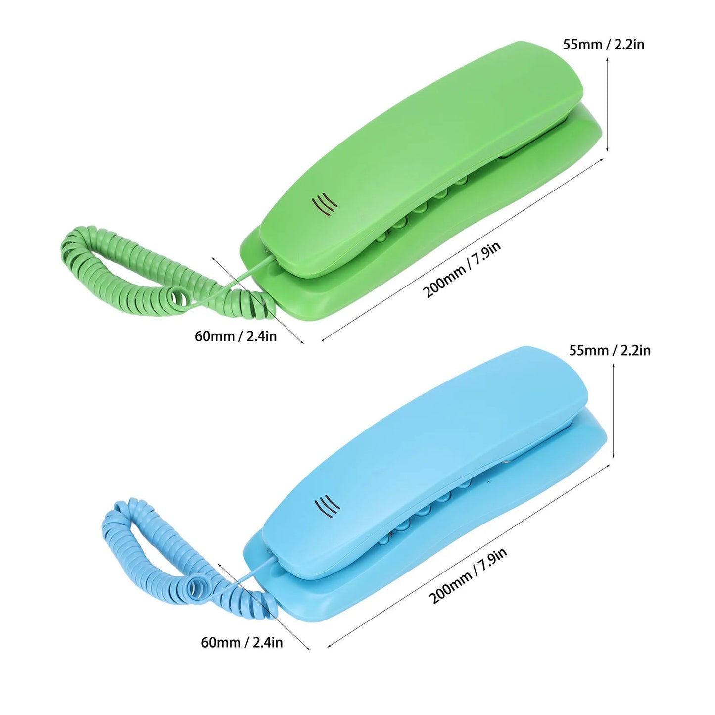 Landline Phone Wall Mountable Telephone Desktop Fixed Wired Phones with Mute Pause Function for Office Home Hotel Phone Good Vibrations