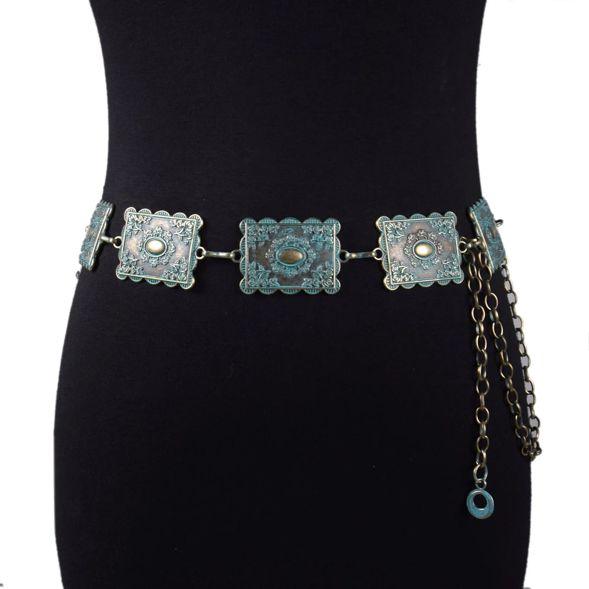 new women's belt fashionable retro style metal carved decorative chain waist chain accessories Good Vibrations