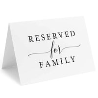 10pcs Reserved Signs for Weddings Party,Receptions Celebrations Reserved Signs for Tables Reserved for Family Card for Wedding Good Vibrations