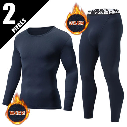 2-piece Autumn And Winter Solid Color Fashionable Casual Base Set Slim Fit Sports Fitness Long Sleeved Pants Warm Underwear Set Good Vibrations