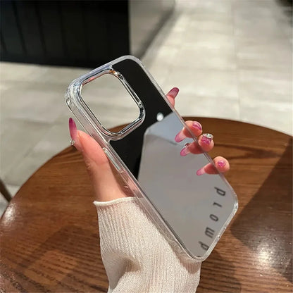 Luxury Acrylic Makeup Mirror Phone Case For iPhone 16 15 14 13 12 11 Pro Max XS X XR Plating Shockproof Back Cases Cover Good Vibrations
