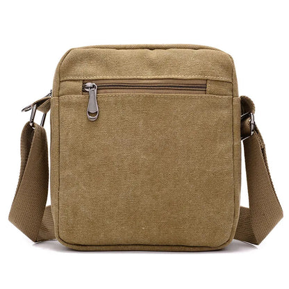 Casual Crossbody Bag, Men's Retro Canvas Crossbody Bag, Suitable for Going Out and Daily Commuting, Shoulder Bag Good Vibrations