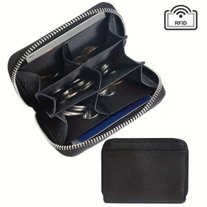 Solid Color Short Coin Purse for Women Girl RFID Coin Purse Cute Small Wallet Card Case with Zipper Good Vibrations