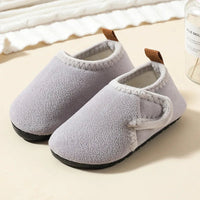 Autumn Winter Indoor Kids Shoes Anti Slip Soft Sole Children Floor Shoes Boys Girls Plush Warm Cotton Slipper Solid Home Shoes Good Vibrations