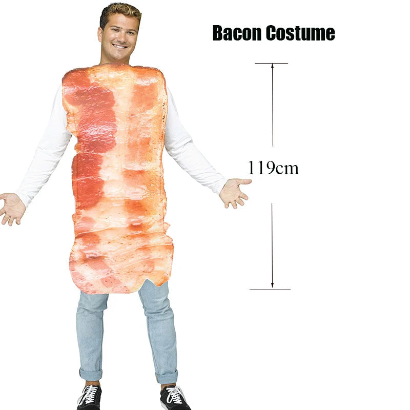 Unisex Women Men Hot Dog Baguette Chili Cupcake Tuna Croissant Potato Pizza Donut Fancy Dress Up Adult Couple Halloween Costume Good Vibrations