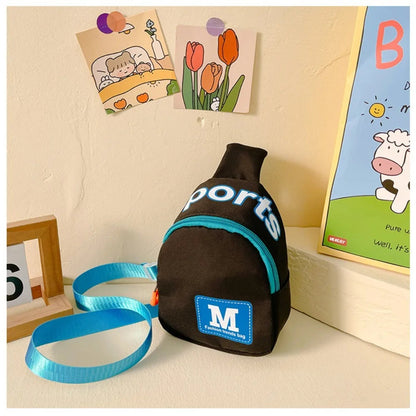 Crossbody Bag Letter Printed Chest Bag Simple Casual Shoulder Bag Adjustable Shoulder Strap Versatile Crossbody Bag Girl Boy Good Vibrations