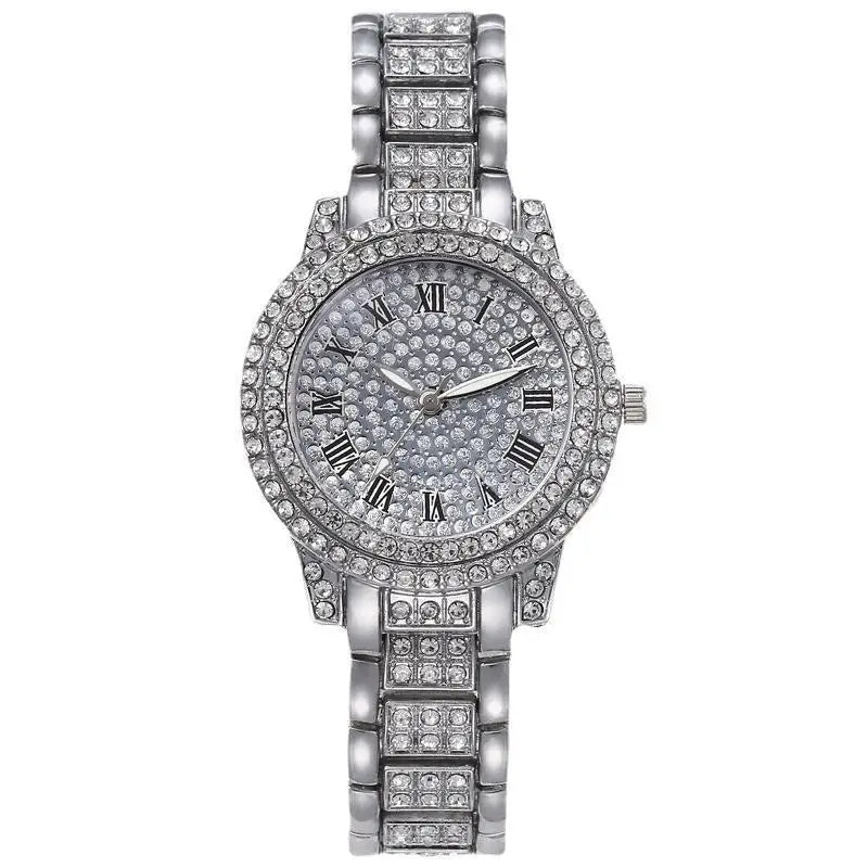 Fashion Women Watch with Shiny Diamond Watch Ladies Luxury Brand Ladies Casual Women Bracelet Crystal Watches Relogio Feminino Good Vibrations